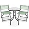 Best Choice Products 3-Piece Patio Bistro Dining Furniture Set w/ Round Textured Glass Tabletop, Folding Chairs